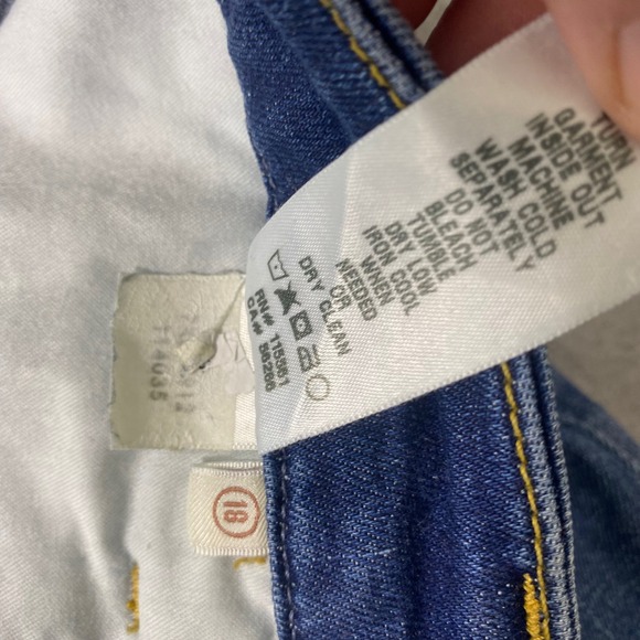 JEN7 7 For All Mankind Slim Boyfriend Jeans Cuffed Cropped Medium Wash Size 18 - Picture 11 of 12